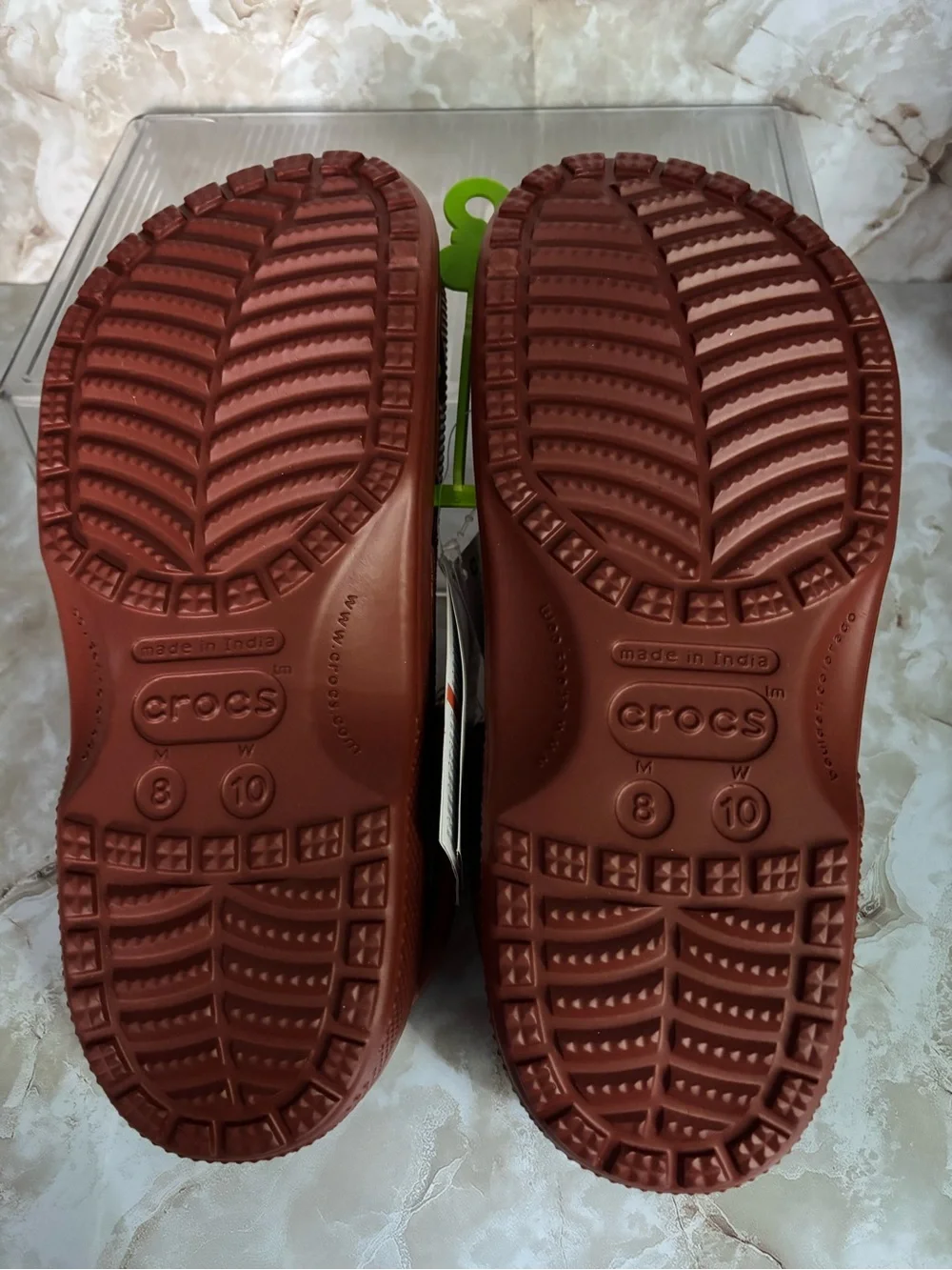 CROCS Kids Classic Clog in Brick Brown 8 men’s 10 woman’s